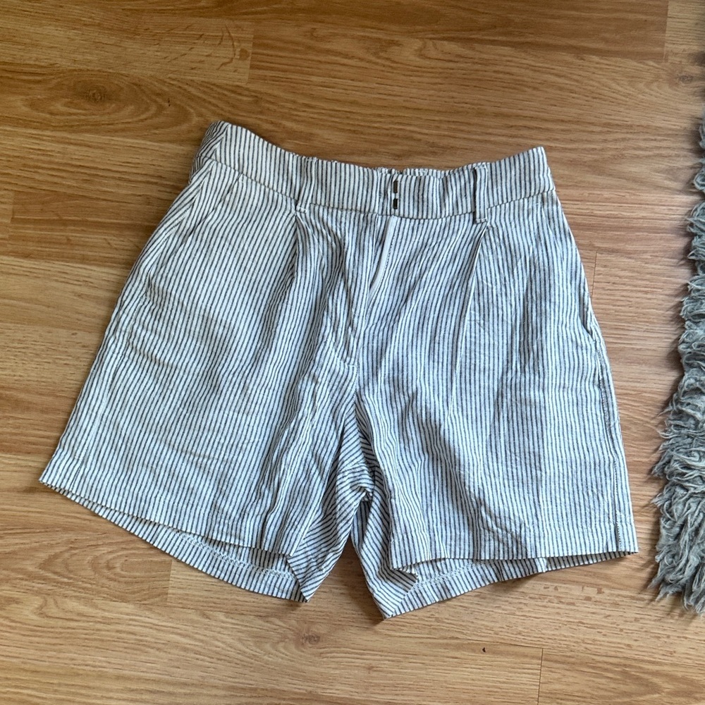Striped High-Waisted Shorts